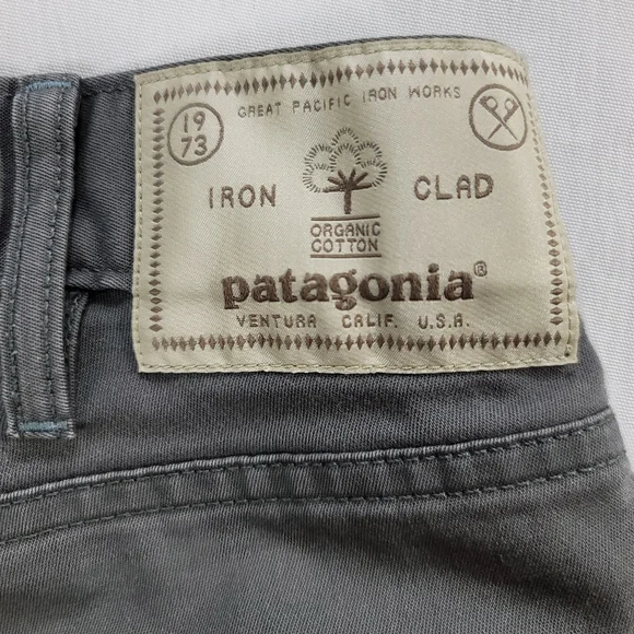 Patagonia Iron Clad Performance Twill Jeans Reg Straight Forge Grey Men's 34x32 - Picture 14 of 14